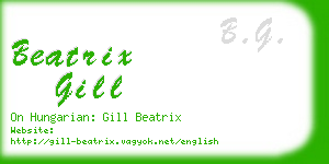 beatrix gill business card